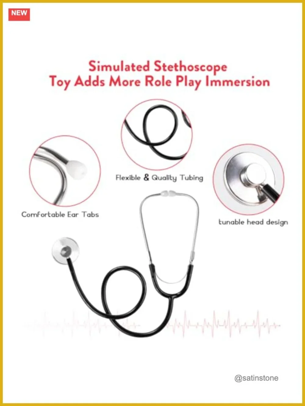Doctor Costume Set for Kids 3-10 Pretend Play Career Dress Up with Bag